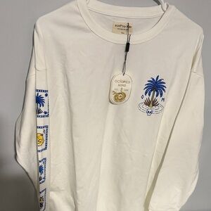 Octopied Mind White Long Sleeve Tee